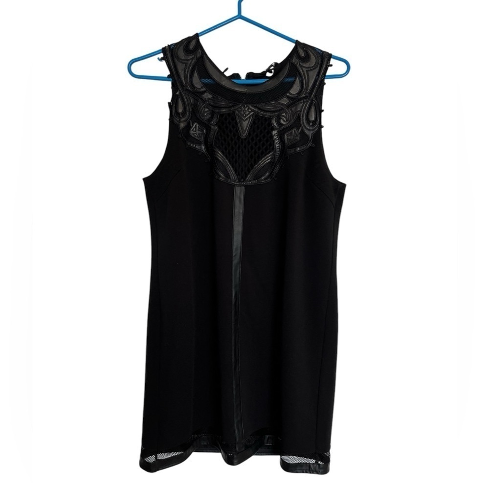 Buffalo by David Bitton Black Sleeveless Mesh Dress Size large